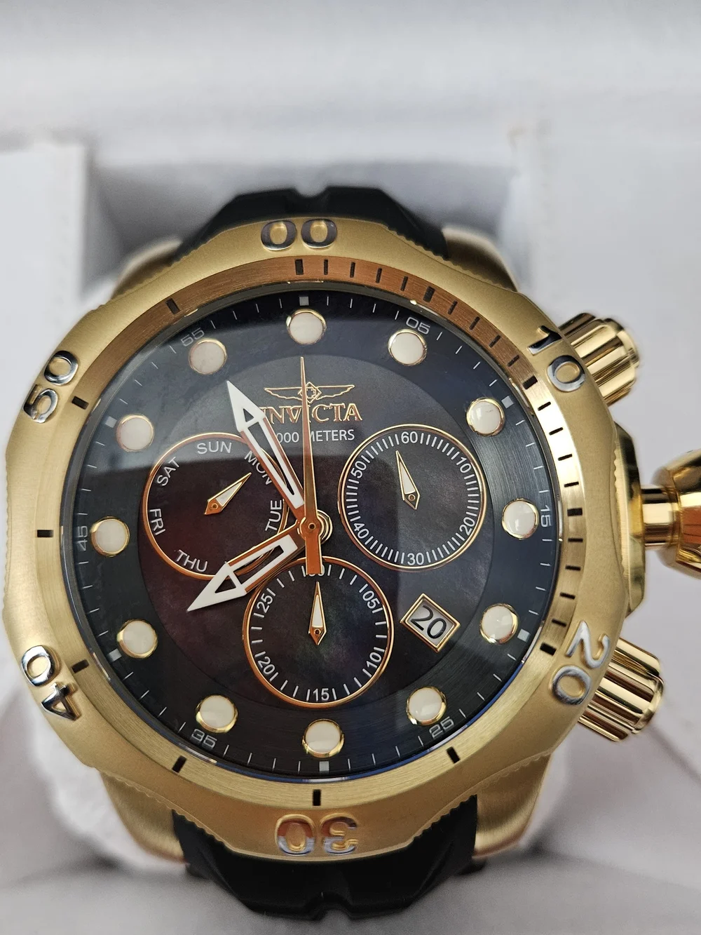Invicta Reserve Venom 29761 Gold Tone 53.7mm Chronograph Men's Watch.